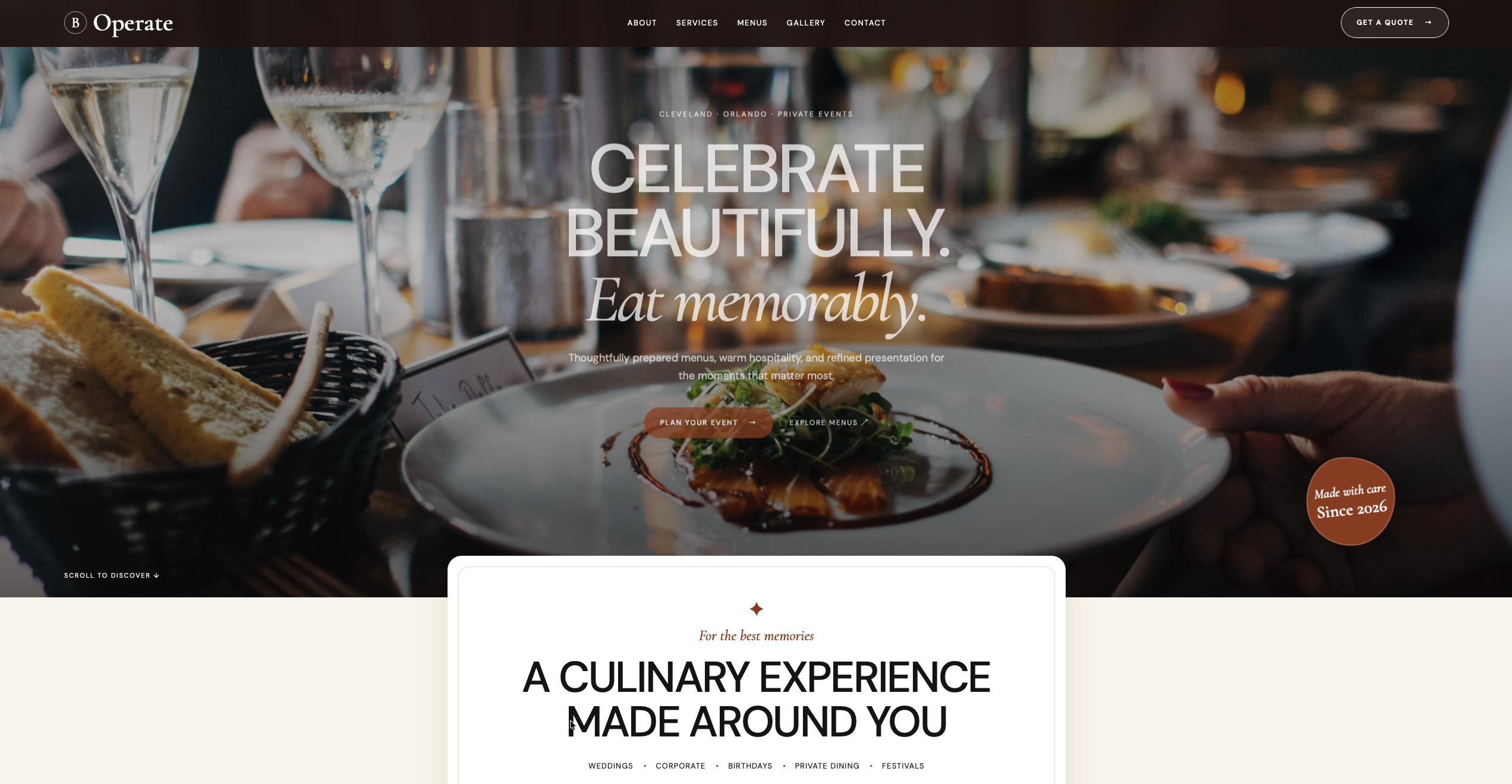 Gilded Table website