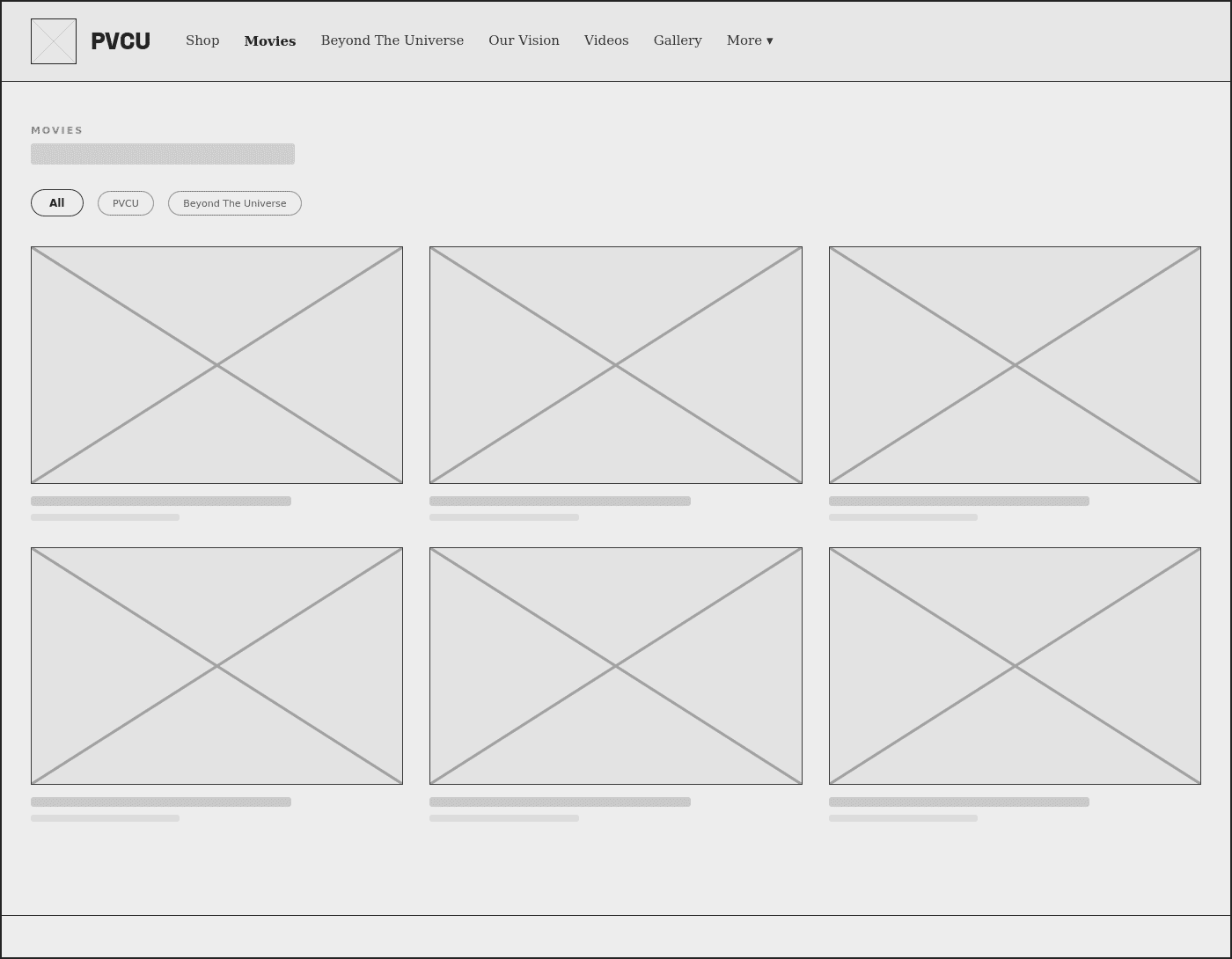 Movie discovery wireframe