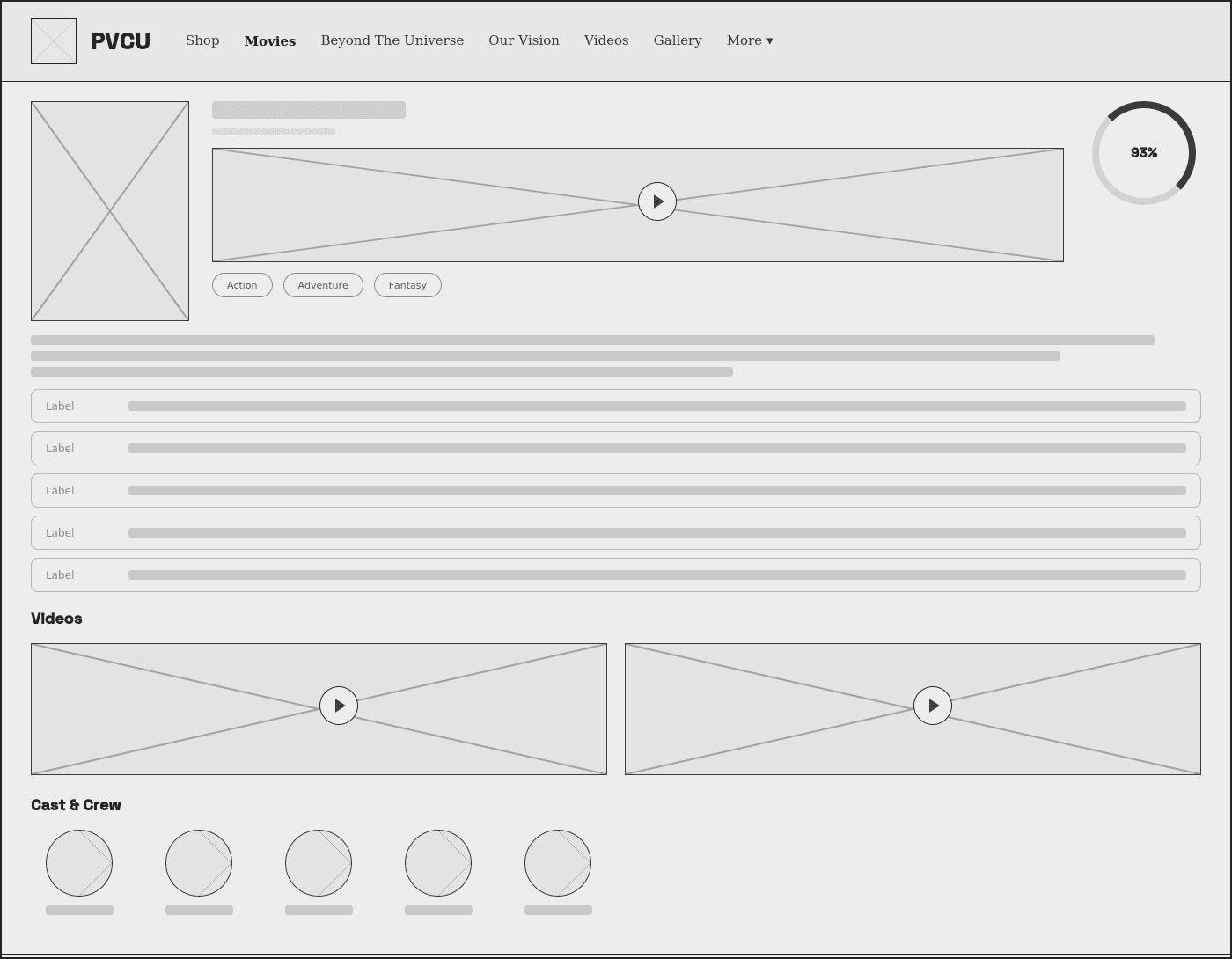 Movie-detail template wireframe